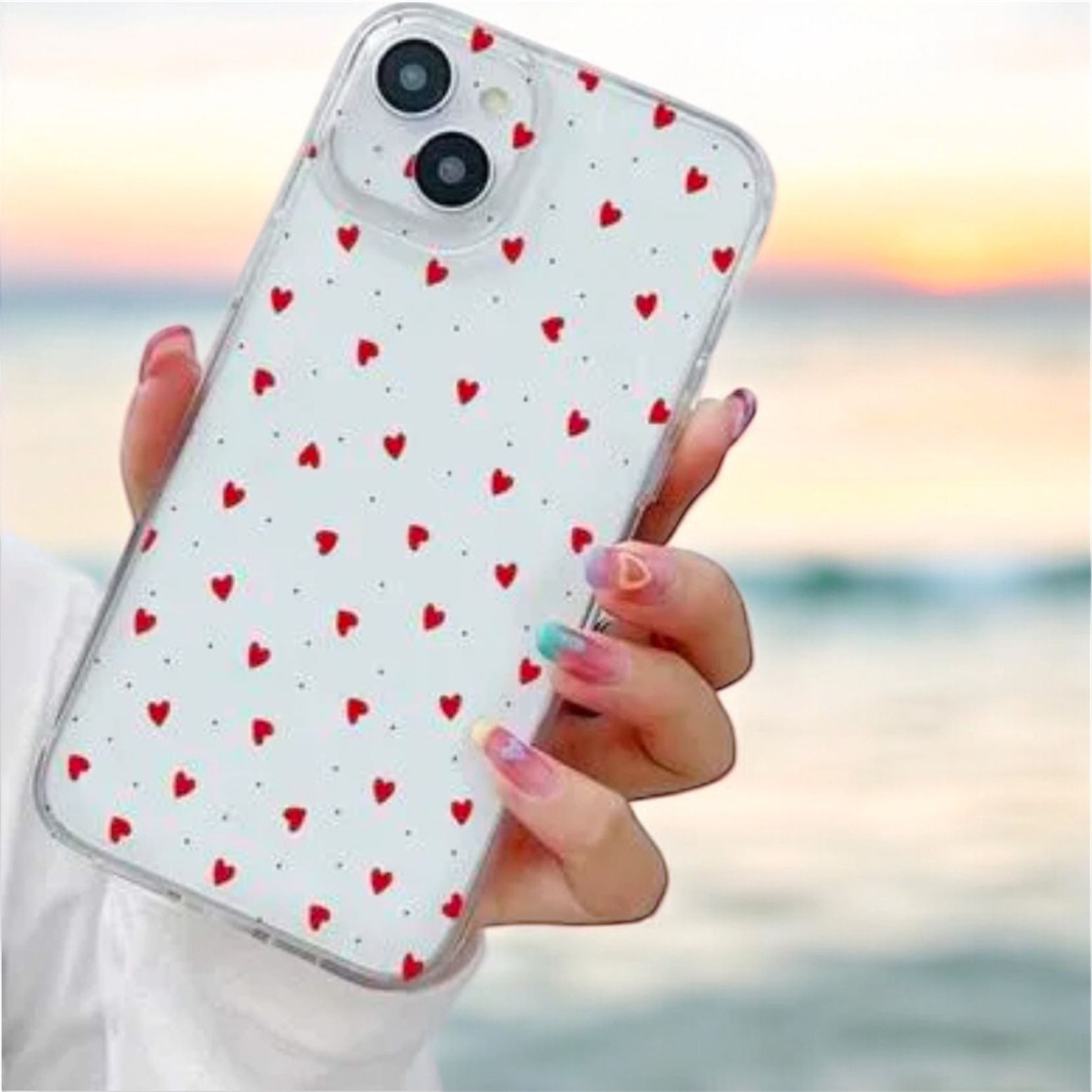 IPHONE 13-14 KALP DESENLİ ŞEFFAF KILIF